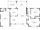 Detailed floor plan showcasing the layout of the home, including the living room, bedrooms, and kitchen at 1432 S Keene Rd, Clearwater, FL 33756