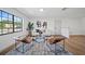 Bright living room with a large window and comfortable seating on an area rug at 17815 Cranbrook Dr, Lutz, FL 33549