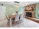 Dining area with fireplace at 2720 Wiltshire Ave, Palm Harbor, FL 34685