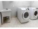 Laundry room featuring a utility sink and white washer and dryer at 11102 Avery Oaks Dr, Tampa, FL 33625