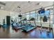 A well-equipped gym provides fitness options with city views at 1120 E Kennedy Blvd # 1208, Tampa, FL 33602