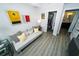 View of the living room with sleek floors and a decorative closet space at 1120 E Kennedy Blvd # 1208, Tampa, FL 33602