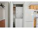 Conveniently located laundry closet with washer and dryer connections, adjacent to the kitchen at 1125 19Th N Ave, St Petersburg, FL 33704
