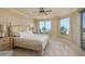 Main bedroom features gulf views and sliding glass doors to the balcony at 1170 Gulf Blvd # 402, Clearwater, FL 33767