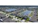 Aerial view of neighborhood featuring ponds at 11720 Navajo Sandstone St, Riverview, FL 33579