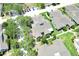 Birds eye view of community, showcasing verdant landscaping and community layout at 215 Oceania Ct, Apollo Beach, FL 33572