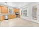 Bright kitchen with stainless steel appliances, lots of counter space, and natural light at 215 Oceania Ct, Apollo Beach, FL 33572