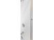 The shower with white tiles has silver hardware at 2650 Countryside Blvd # A104, Clearwater, FL 33761