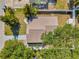 Top-down aerial view of a well-kept home and yard with a beautiful tree canopy at 2873 Karen Ave, Largo, FL 33774