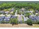 Enjoy the serenity of this community from above, featuring well-maintained homes and mature trees at 2919 Northfield Dr, Tarpon Springs, FL 34688