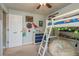 bedroom featuring a bunk bed with slide, ceiling fan, playful decor, and comfortable design at 3647 Scarlet Tanager Dr, Palm Harbor, FL 34683
