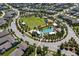 Aerial view of the community, showing the pool, playground, park, and the surrounding residences at 4975 Night Star Trl, Odessa, FL 33556