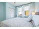 Serene bedroom featuring comfortable bedding, storage, and ample natural light from the windows at 7872 Sailboat Key S Blvd # 306, South Pasadena, FL 33707