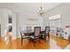 Chic dining room with modern decor and adjacent play area, offering both elegance and functionality at 11808 Lancashire Dr, Tampa, FL 33626