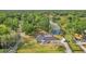 Aerial view of a charming home with a pool, pond, and spacious yard at 1226 Debuel Rd, Lutz, FL 33549