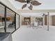 A beautiful transition to outdoor living with the screened in patio and views from the interior living spaces at 3168 Masters Dr, Clearwater, FL 33761
