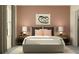Stylish bedroom with a plush bed, chic bedside tables, soft lighting, and a calming color palette at 32122 Griffin Sands Ln, San Antonio, FL 33576