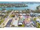 Aerial view of the property near the water, displaying its location, neighborhood, and nearby canals at 3516 Casablanca Ave, St Pete Beach, FL 33706