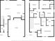 Detailed floor plan showcasing the layout of both levels, including bedrooms, kitchen, and living areas at 5486 Summer Sunset Dr, Apollo Beach, FL 33572