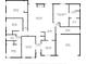 Detailed floor plan showcasing bedroom, Gathering room, kitchen, and primary bedroom layouts at 6104 Schooner Way, Tampa, FL 33615