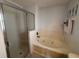 Bright bathroom featuring a shower and a soaking tub at 7326 Cutwater Ln, Wesley Chapel, FL 33545