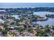 Stunning aerial shot of waterfront homes with canals leading to the bay at 843 37Th Ne Ave, St Petersburg, FL 33704
