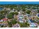 Expansive aerial view of a residential neighborhood with mature trees and well-maintained homes on a clear day at 843 37Th Ne Ave, St Petersburg, FL 33704