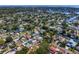 Aerial view of waterfront homes with pools and private docks leading to scenic canals and picturesque coastal living at 843 37Th Ne Ave, St Petersburg, FL 33704