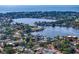 Gorgeous aerial shot of waterfront homes with boats docked at private piers at 843 37Th Ne Ave, St Petersburg, FL 33704