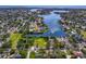 Aerial view of park and waterfront neighborhood with canals leading to the ocean at 843 37Th Ne Ave, St Petersburg, FL 33704