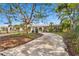 Charming single story home with tropical landscaping and a large circular driveway at 843 37Th Ne Ave, St Petersburg, FL 33704