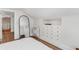 Tastefully decorated bedroom with custom built-in shelving at 930 23Rd N Ave, St Petersburg, FL 33704