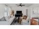 Bright living room featuring hardwood floors, white walls, and modern furnishings at 930 23Rd N Ave, St Petersburg, FL 33704