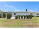 A well-maintained backyard with an orderly row of shrubbery, offering a neat and private outdoor space at 9740 45Th N St, Pinellas Park, FL 33782
