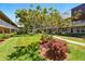 Beautiful courtyard view with lush landscaping and green space at 10035 63Rd N Ave # 12, St Petersburg, FL 33708