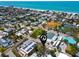 Aerial view of property showing the location of neighborhood in relation to nearby amenities at 1507 Legion Ln, Indian Rocks Beach, FL 33785