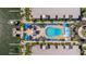 Aerial view of community pool, docks, and grounds at 19417 Gulf Blvd # E217, Indian Shores, FL 33785