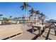 Community dock with tables and benches at 19417 Gulf Blvd # E217, Indian Shores, FL 33785