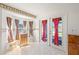 Bright breakfast nook with bay windows and sliding door access to the backyard at 19505 Morden Blush Dr, Lutz, FL 33558