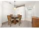 Dining area with natural light and stylish light fixture at 19505 Morden Blush Dr, Lutz, FL 33558