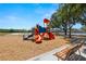 Colorful playground equipment provides a fun and engaging space for children to play and socialize at 19505 Morden Blush Dr, Lutz, FL 33558
