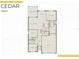 Detailed Cedar floorplan layout showcasing the distribution of rooms and overall living space at 2535 Charter Oak Dr, North Port, FL 34289