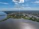 Aerial view of the property located in Safety Harbor, FL with waterfront access at 3484 Shore Dr, Safety Harbor, FL 34695