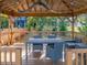 Elegant gazebo featuring outdoor seating, perfect for entertaining guests at 3484 Shore Dr, Safety Harbor, FL 34695