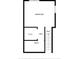 Upstairs floorplan shows bedroom, bathroom, walk-in closet, and hall leading to downstairs at 39650 Us Highway 19 N # 743, Tarpon Springs, FL 34689