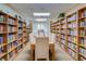 Community library featuring rows of bookshelves, seating for reading and quiet study at 39650 Us Highway 19 N # 743, Tarpon Springs, FL 34689