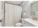 Cozy bathroom with a shower and vanity sink at 6207 Gulfport S Blvd, Gulfport, FL 33707