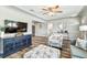 Stylish living room with hardwood floors, modern furnishings, and neutral decor at 6207 Gulfport S Blvd, Gulfport, FL 33707