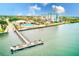 Waterfront property showing dock, pool, and well-maintained landscaping with a stunning building at 10215 Regal Dr # 41, Largo, FL 33774