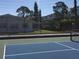 Outdoor tennis court surrounded by mature landscaping provides a fun activity at 10215 Regal Dr # 41, Largo, FL 33774